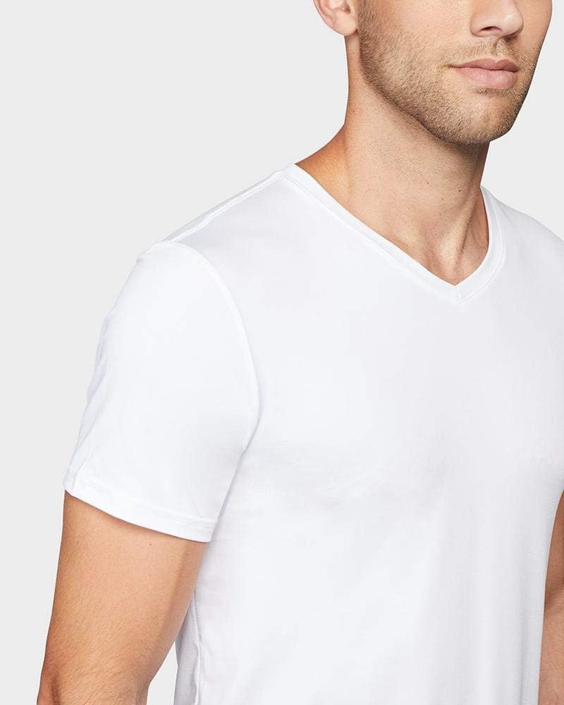 32 Degrees Mens 4 Pack Cool V-Neck T-Shirt | Anti-Odor | Quick Drying | 4-Way St gallery