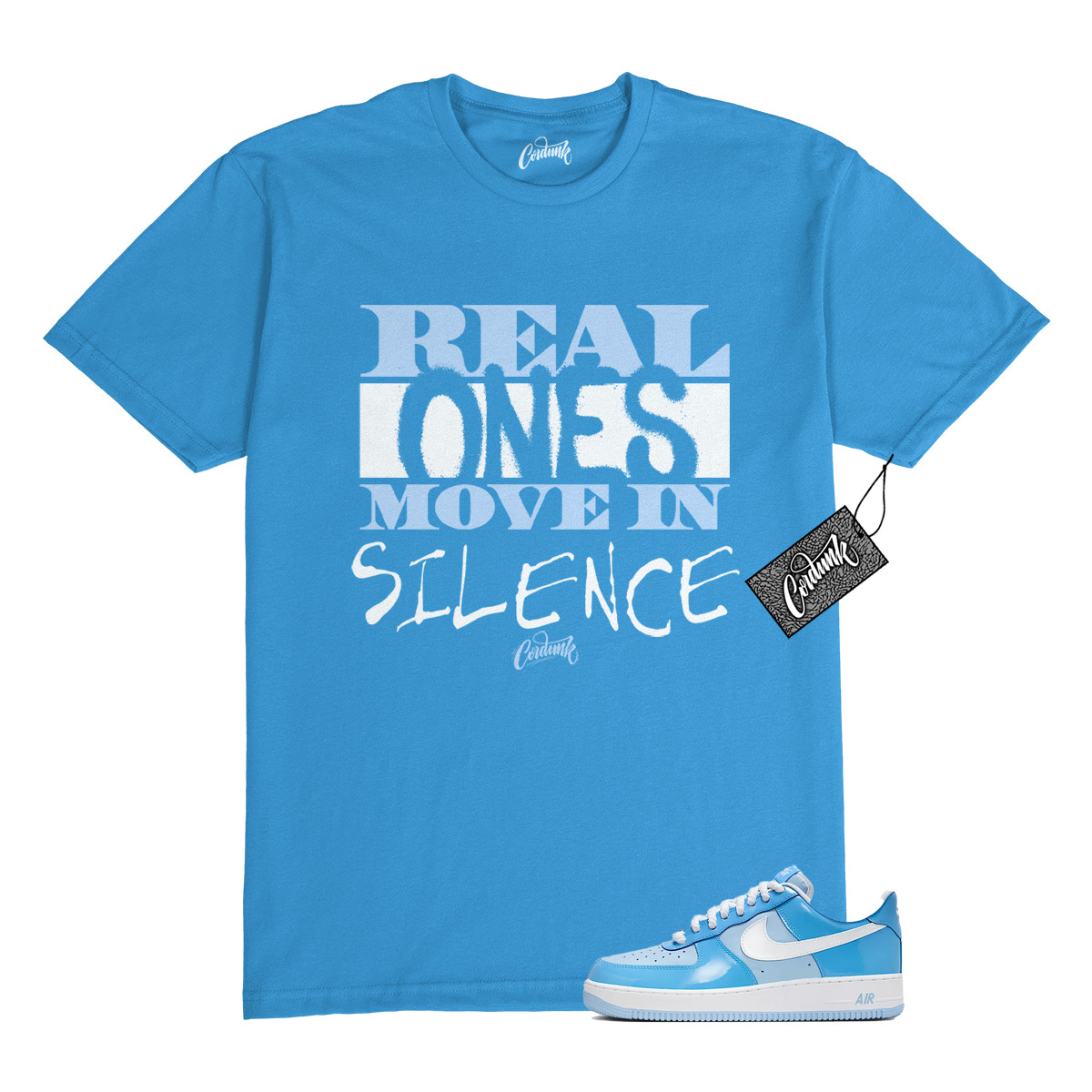 Air Force 1 Psychic Blue University Patent White LV8 T Shirt to Match REAL gallery