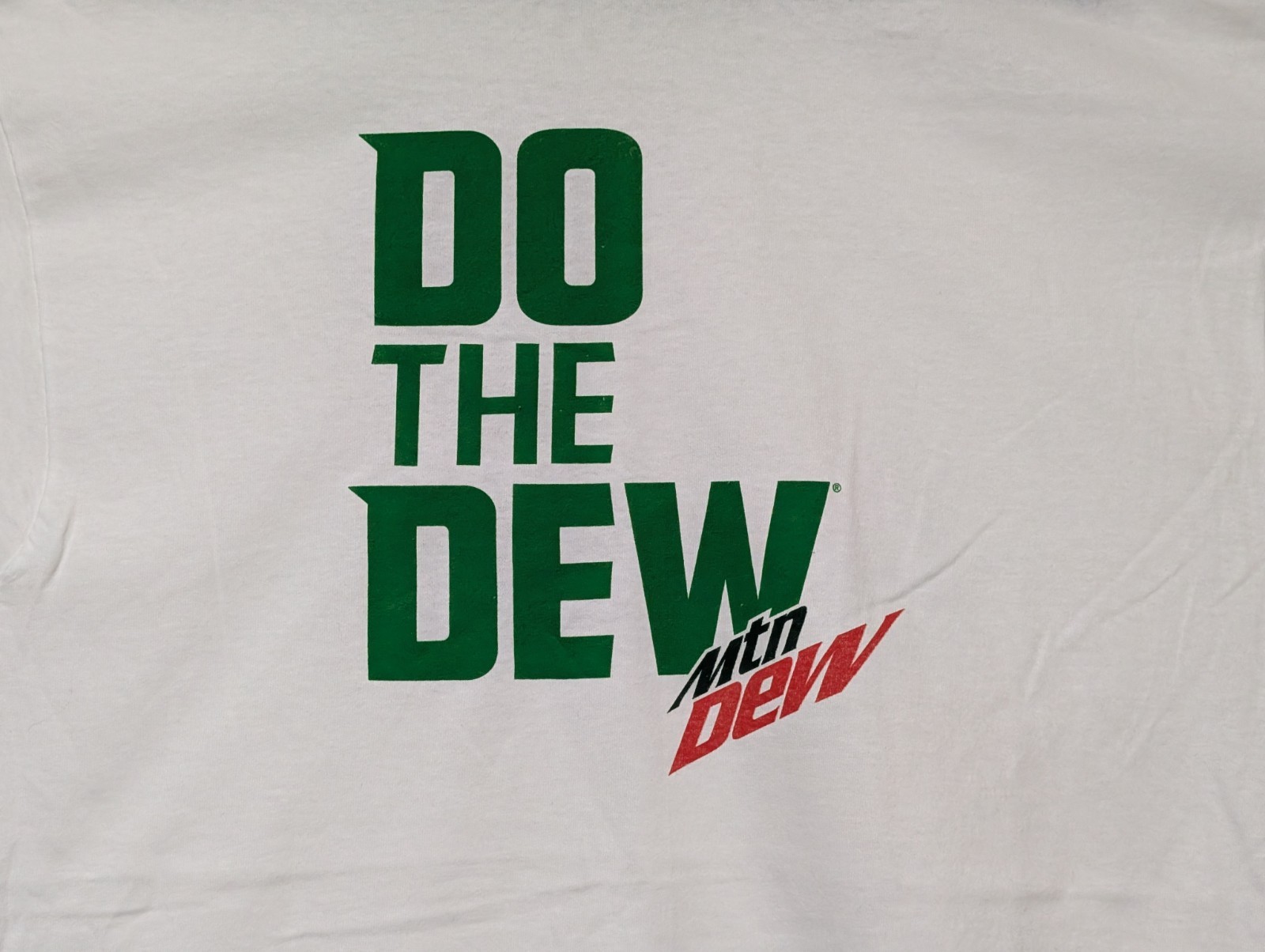 Mountain Dew Men’s T-Shirt White “Do The Dew” Delta Tag XL #6157