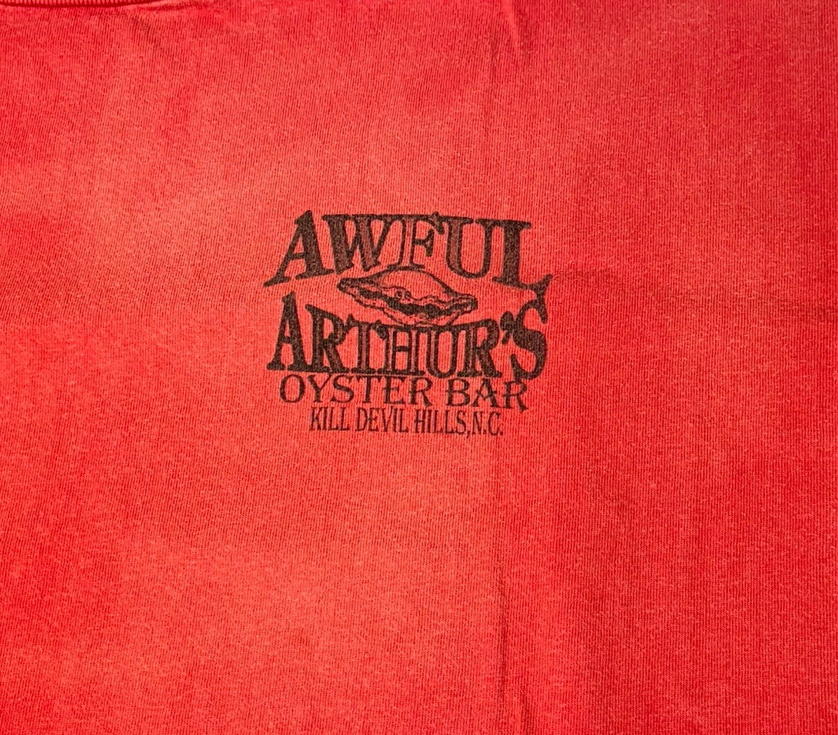 VTG Awful Arthur’s Oyster Bar 100% Cotton T-Shirt Sz Large Kill Devil Hills NC gallery