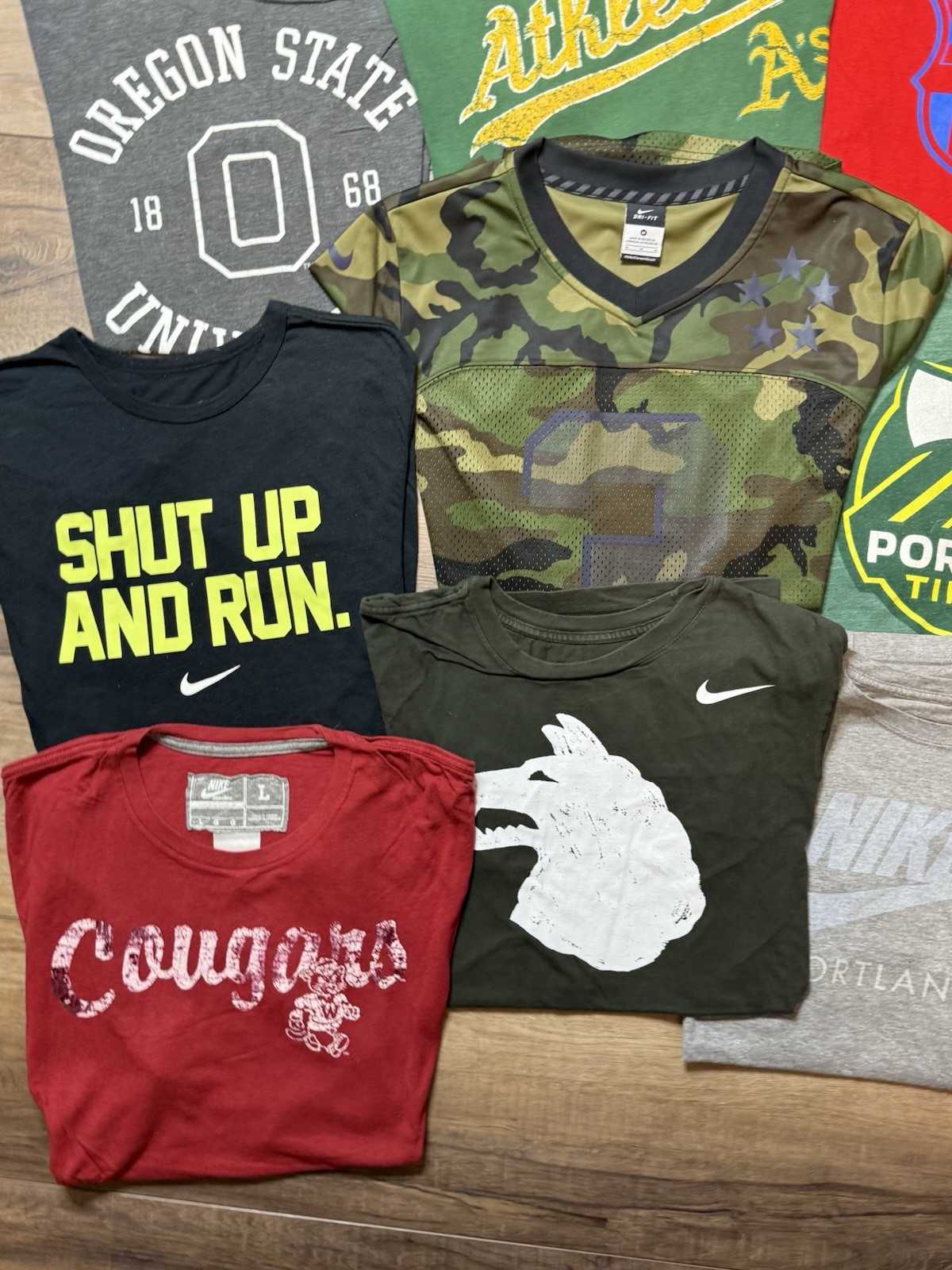 Lot Of 12 athletic Nike Graphic Tee Shirts All Sizes Below In Description gallery