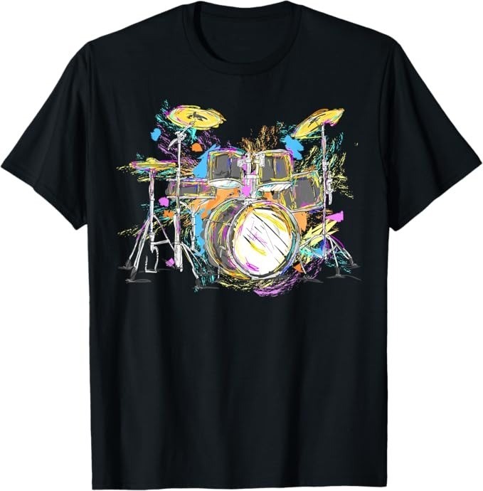 Abstract Art Drums Musician Music Band Throne Noose T-Shirt - H022 gallery