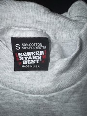Vintage NOS 90’s Small Ash Blank Screen Stars Best T-shirt. Single Stitch. USA