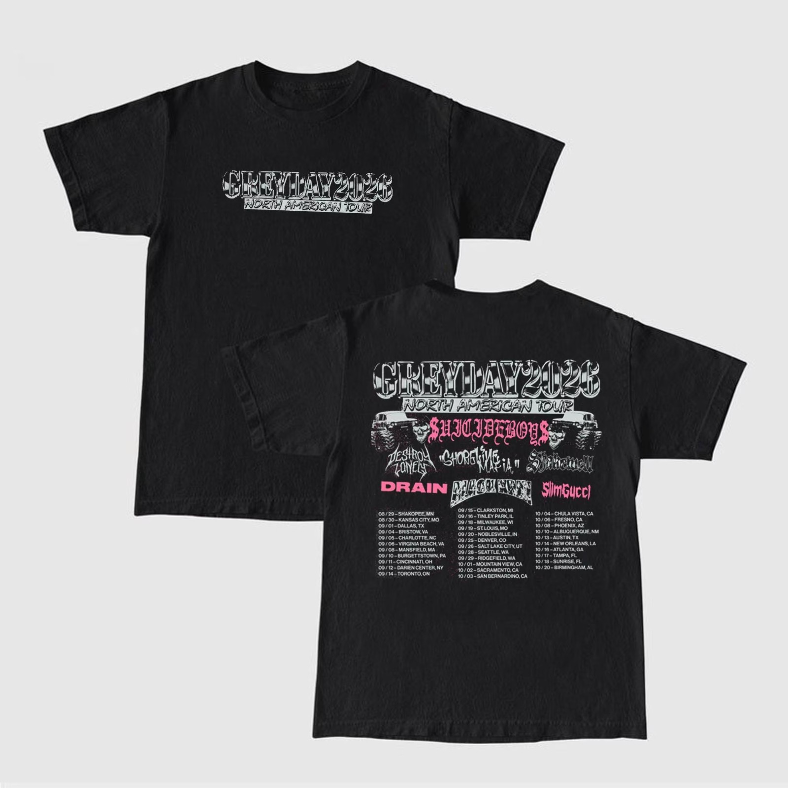 Greyday Suicideboys 2026 Tour G59 Unisex T-Shirt
