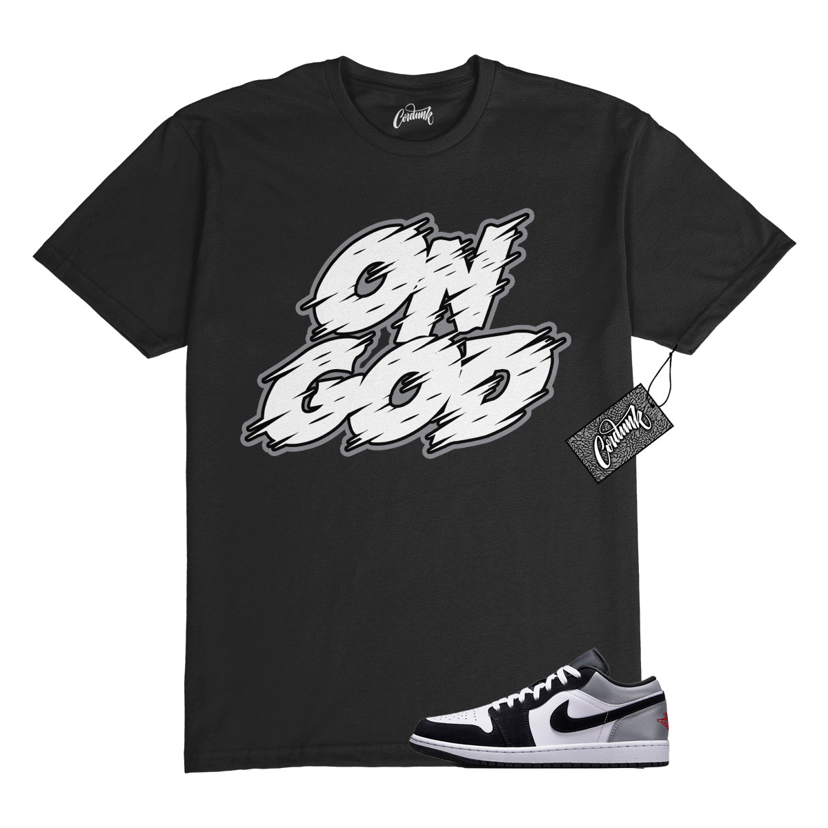 1 Black Matte Silver White Fire Red T Shirt Match ONGOD