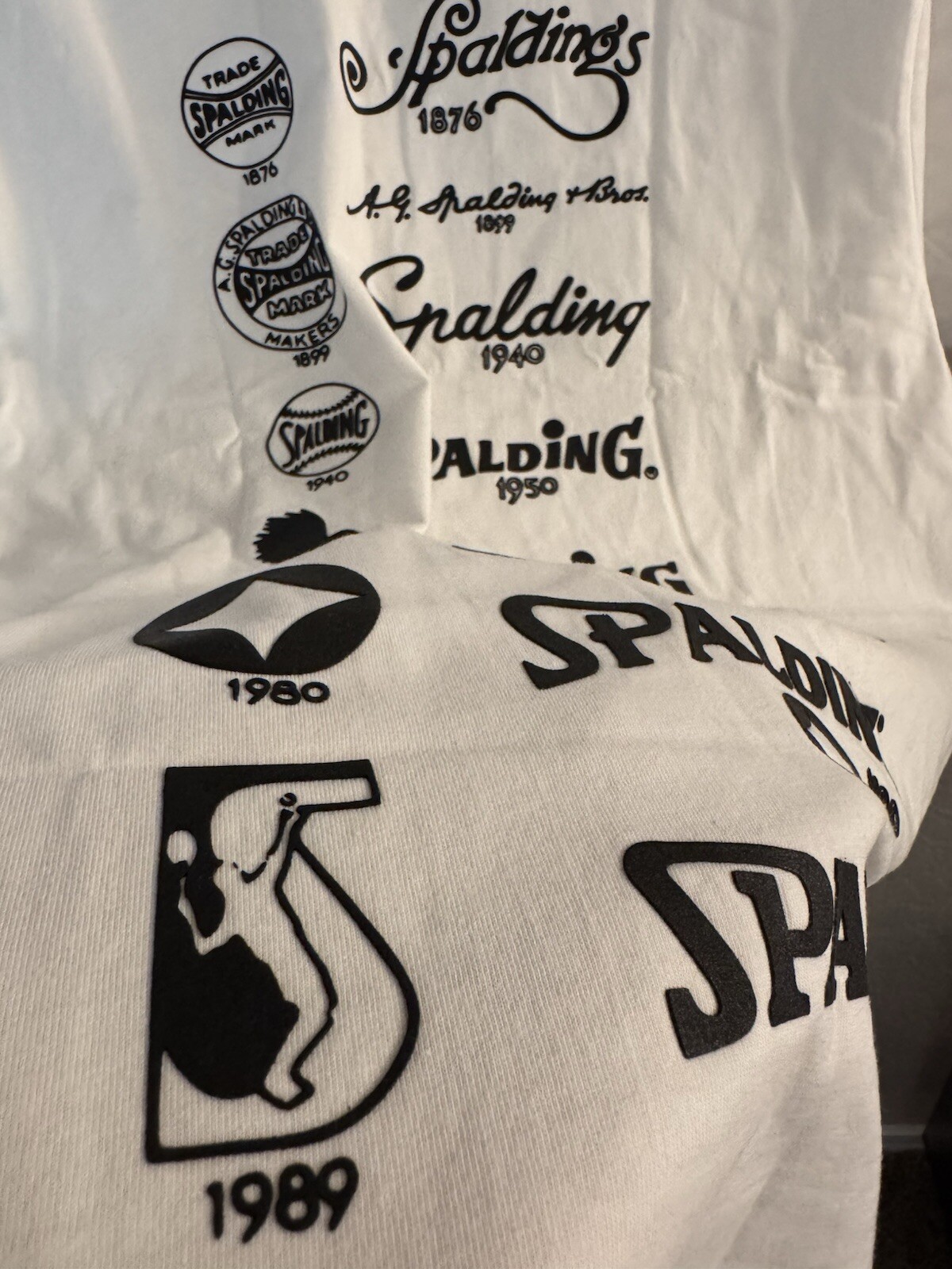 Spalding X UNKNWN Men's Graphic Tee, Bright White, Large gallery