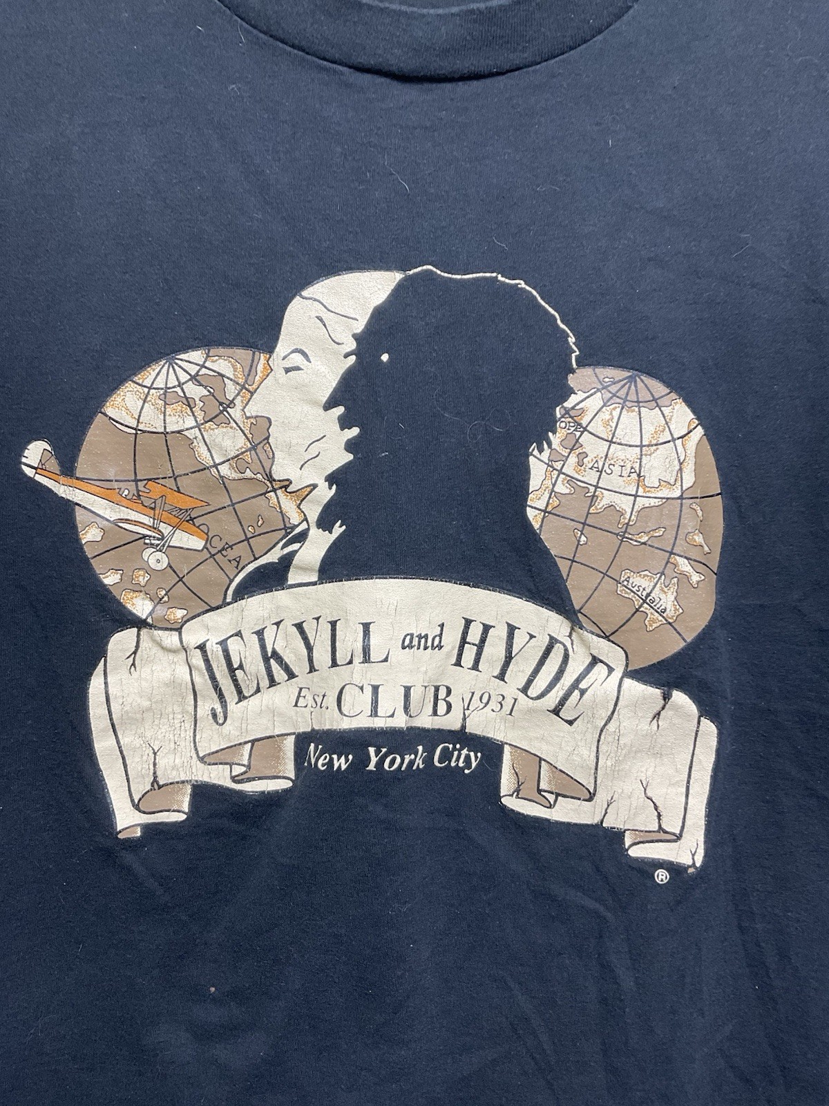 Jekyll and Hyde Club 1931 NYC Graphic Tee Men's Black XL 90s Vintage OSFA gallery