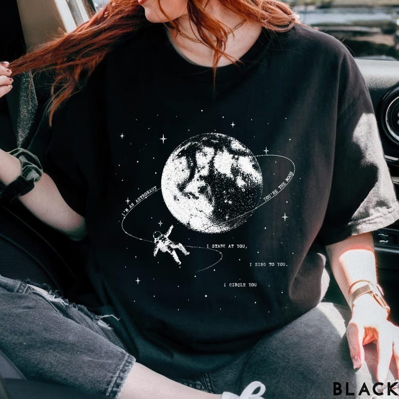 Vintage Astronaut Moon Shirt, Retro Moon Tee S-5Xl