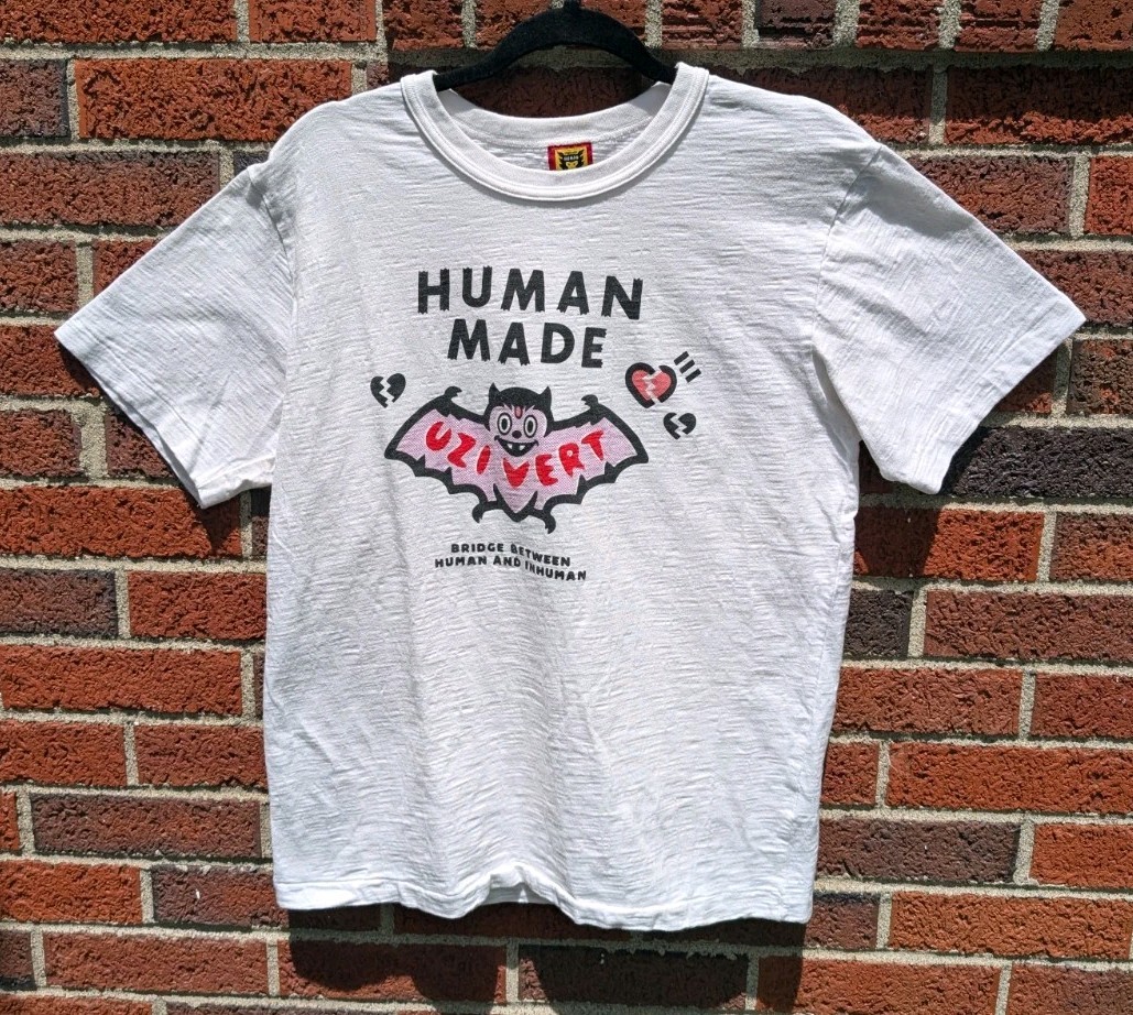 Lil Uzi Vert x Human Made Bat Collab T-Shirt Medium M White Cotton Japan gallery