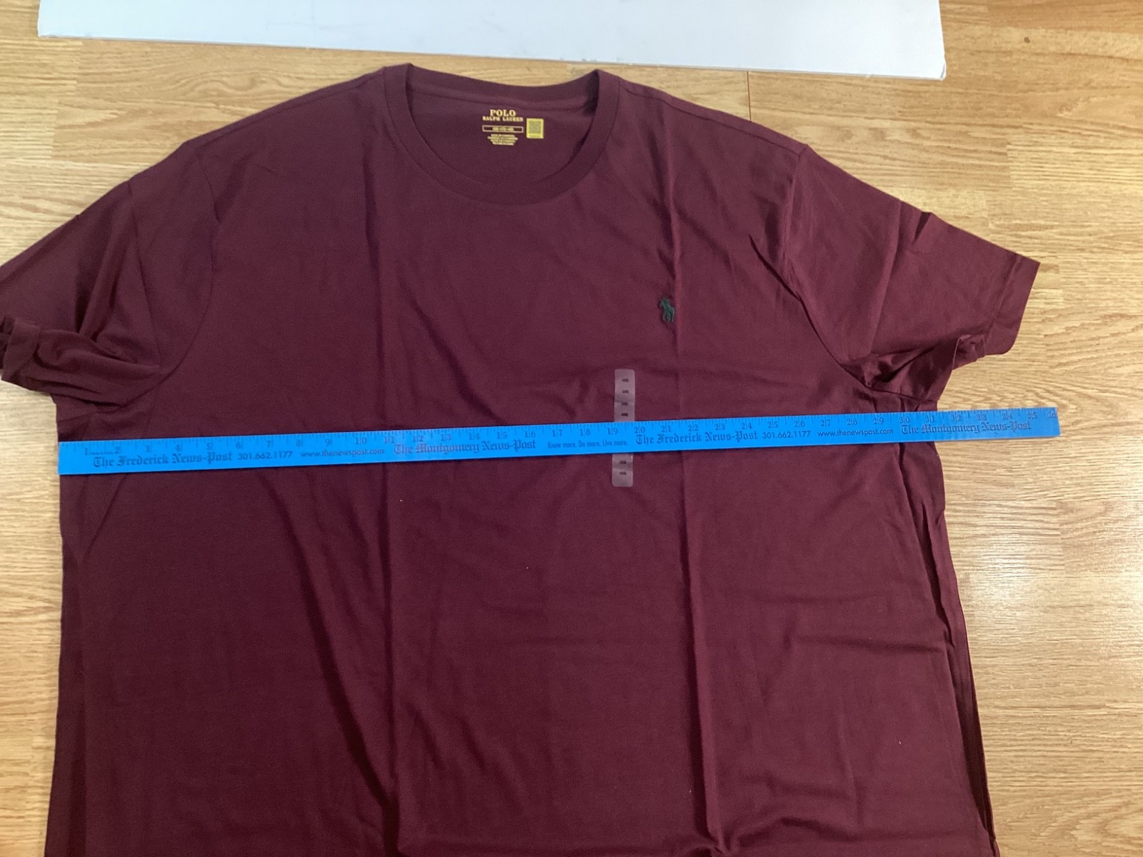 Mens Polo Ralph Lauren short sleeve crew neck t shirt Size 4XB Maroon gallery