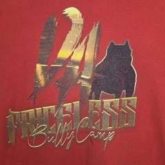 Da Priceless Bully Camp Mens Red Tshirt Sz L Pitbull Bulldog Rottweiler Dogs