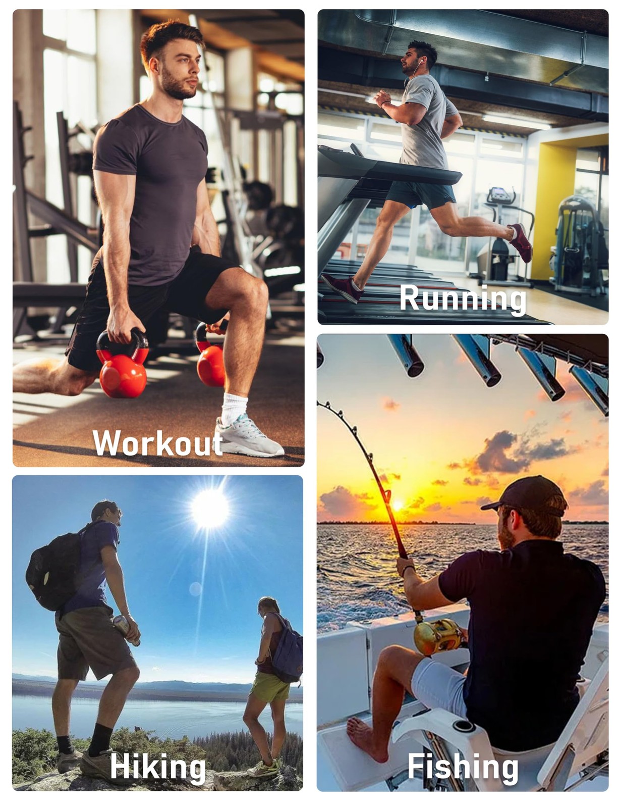 3 Pack Sun Shirts for Men Short Sleeve UPF 50+ Dry Fit Running Gym Hiking Wor... gallery