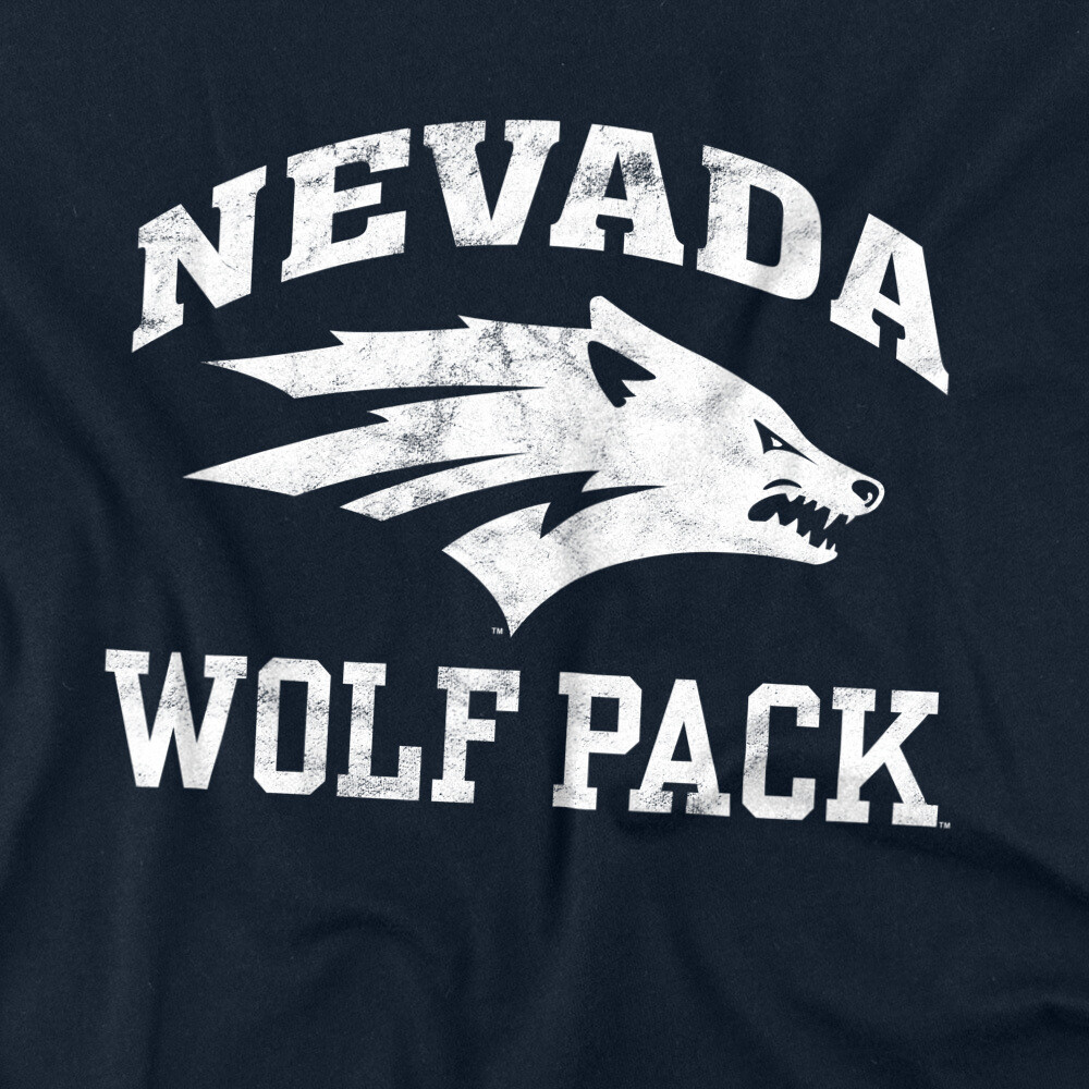 University of Nevada Reno Adult T-Shirt Wolf Pack Logo, Navy, S-5XL gallery