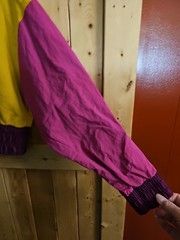 Nike Just Do It Color Block Long Sleeve Half Shirt Size Small Yellow, Purple