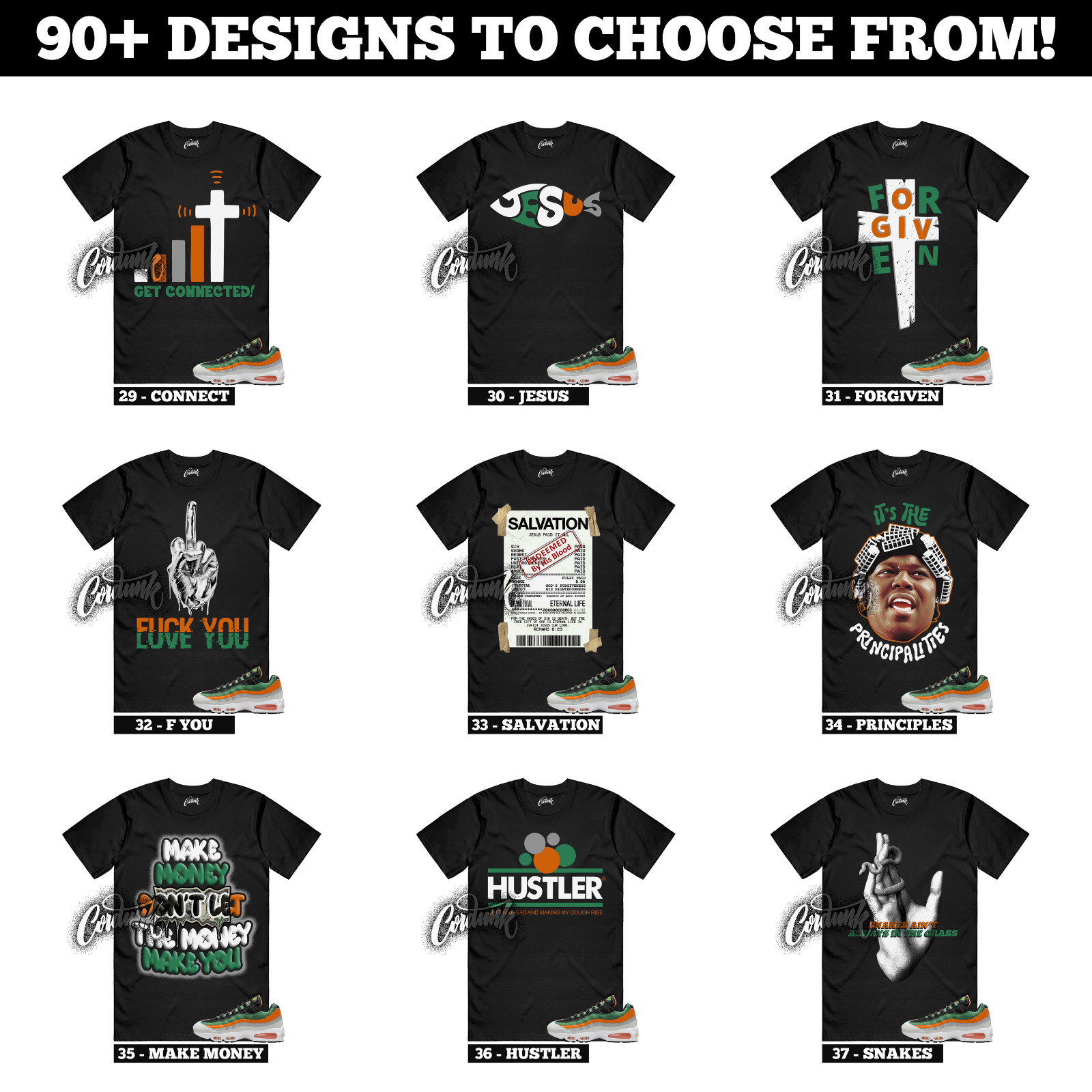 Air Max 95 Yardrunners Famu Orange Horizon Hurricane Green Miami Sneaker T Shirt gallery