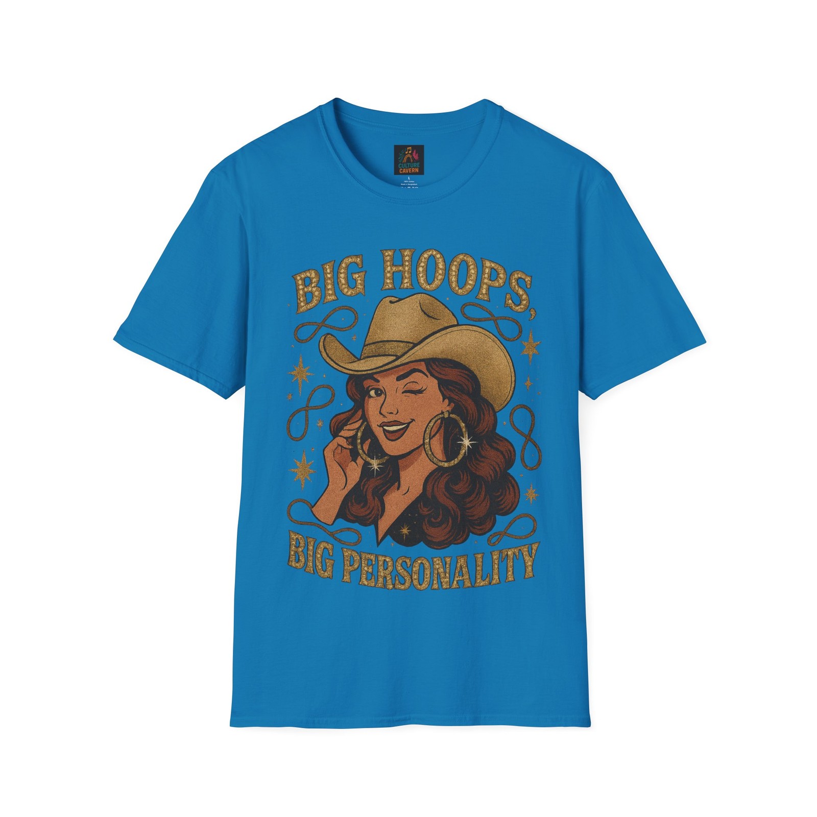 Big Hoops, Big Personality T-Shirt, Fun Graphic Tee, Casual Wear, Gifts [...] gallery