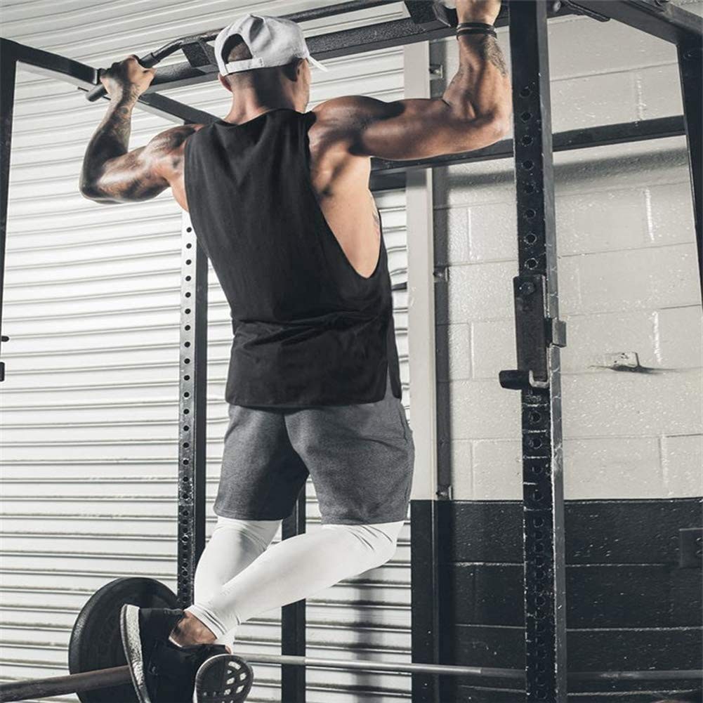 2 Pack Mens Workout Tank Tops Muscle Cut Off Gym Bodybuilding Sleeveless Shirts gallery