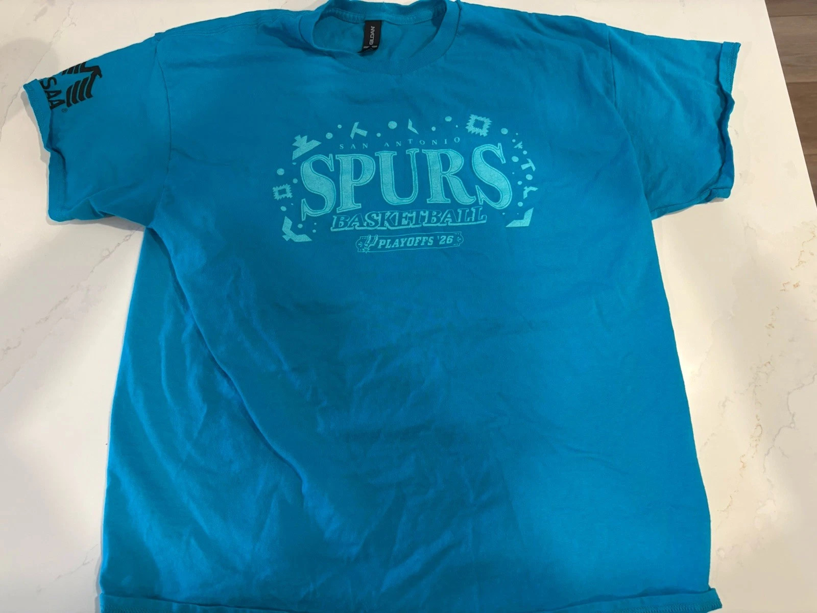 Spurs 2026 NBA Playoffs Semi Fiesta SGA 5/4/26 Shirt XL Round 2 Game 1 gallery