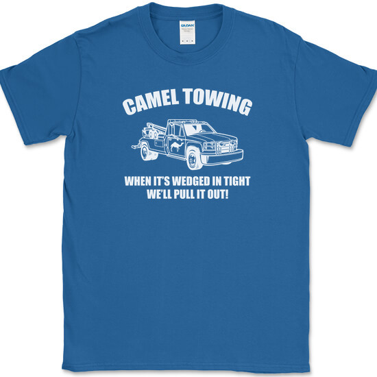 CAMEL TOWING T-Shirt Funny Sarcastic Humor Tow Truck Joke Novelty Cotton Tee gallery