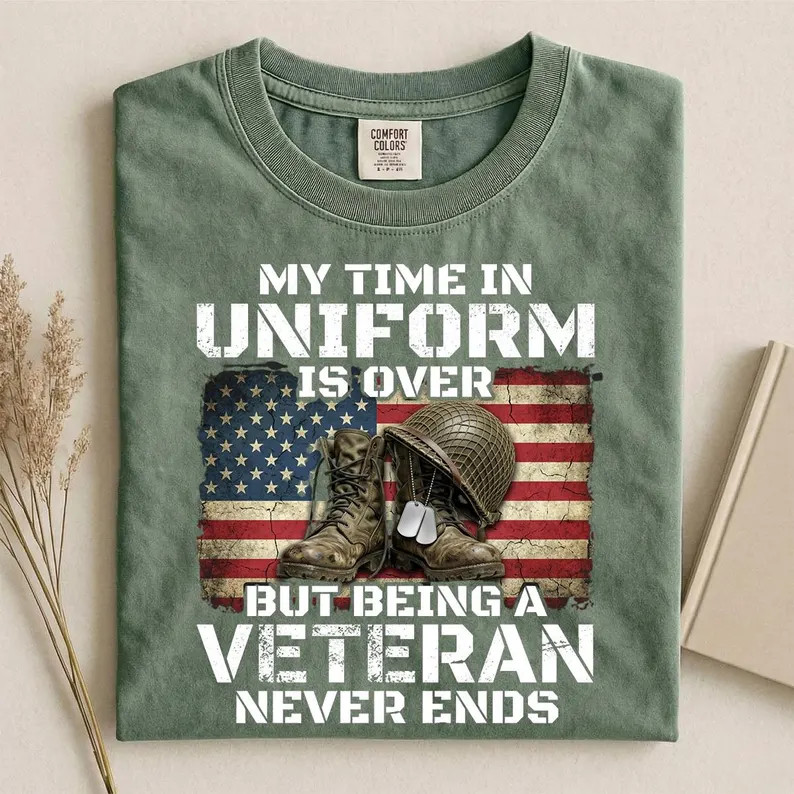 My Time In Uniform Veteran Comfort Tee gallery