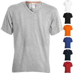 PAYPER T-Shirt V-NECK Scollo a V Mezza Manica Corta Uomo 100% Cotone Maglietta