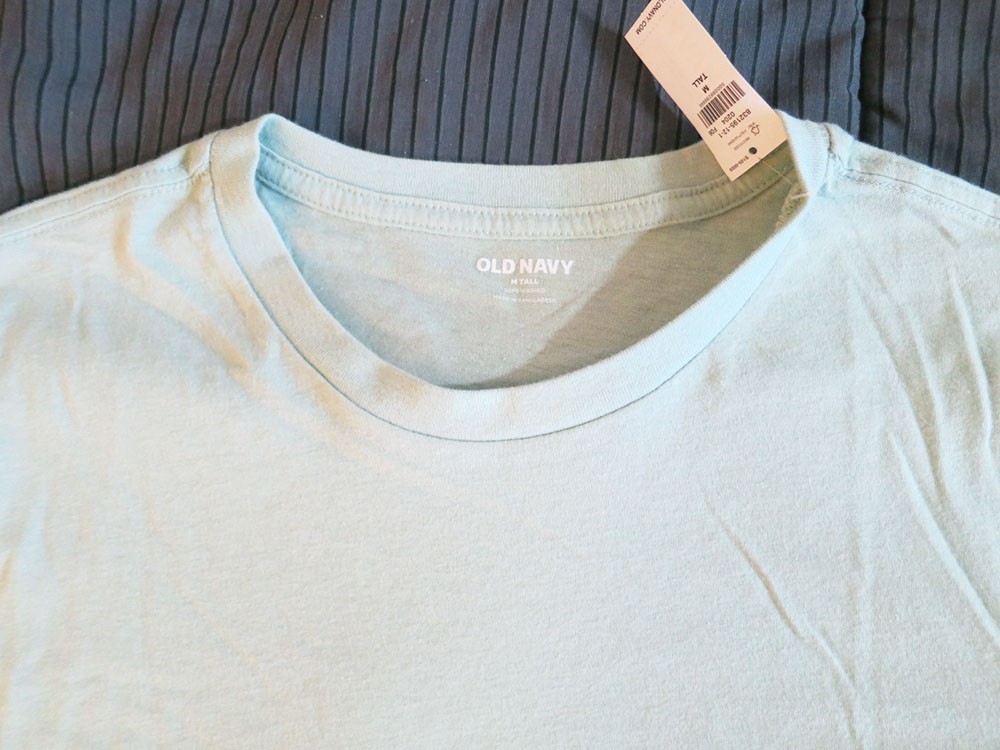 NWT Old Navy Soft-Washed Tee Curved Hem T-shirt MT Medium-Tall Pale Glass Green gallery