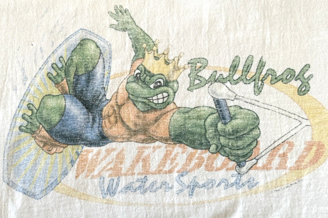 Vintage Y2K Bullfrog Wakeboard Watersports T Shirt XL Frog Graphic Tee gallery