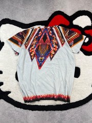 Vintage Balmain Rare Multicoloured Print Y2K Men’s Tee Shirt Size M