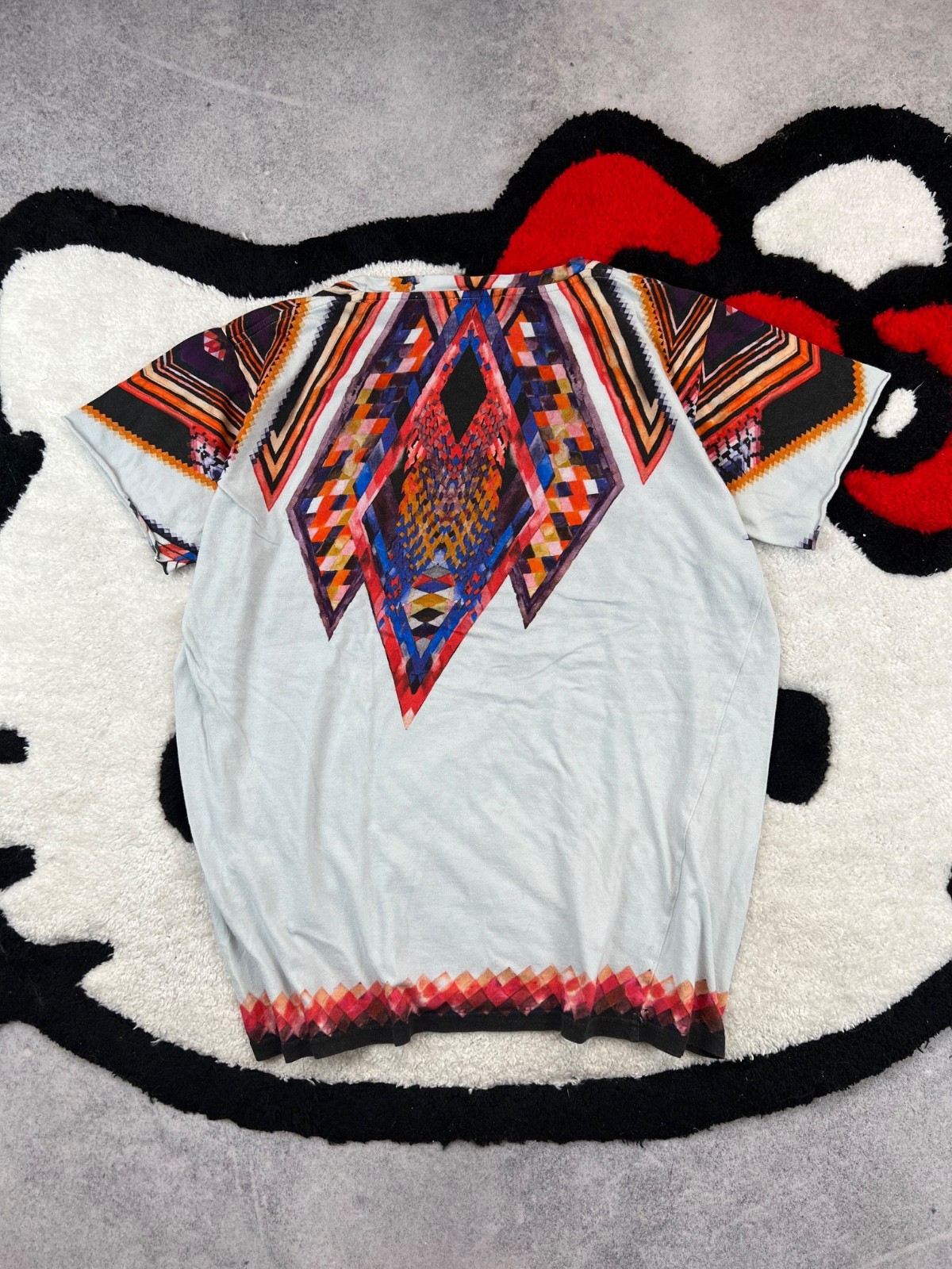 Vintage Balmain Rare Multicoloured Print Y2K Men's Tee Shirt Size M gallery
