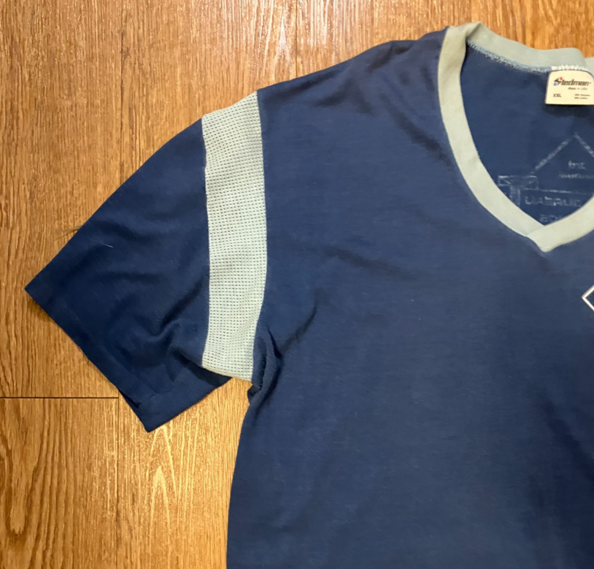 VTG Stedman Super 50 Mesh Shoulder V-Neck Shirt Farm Bureau Boone XXL USA 80's gallery