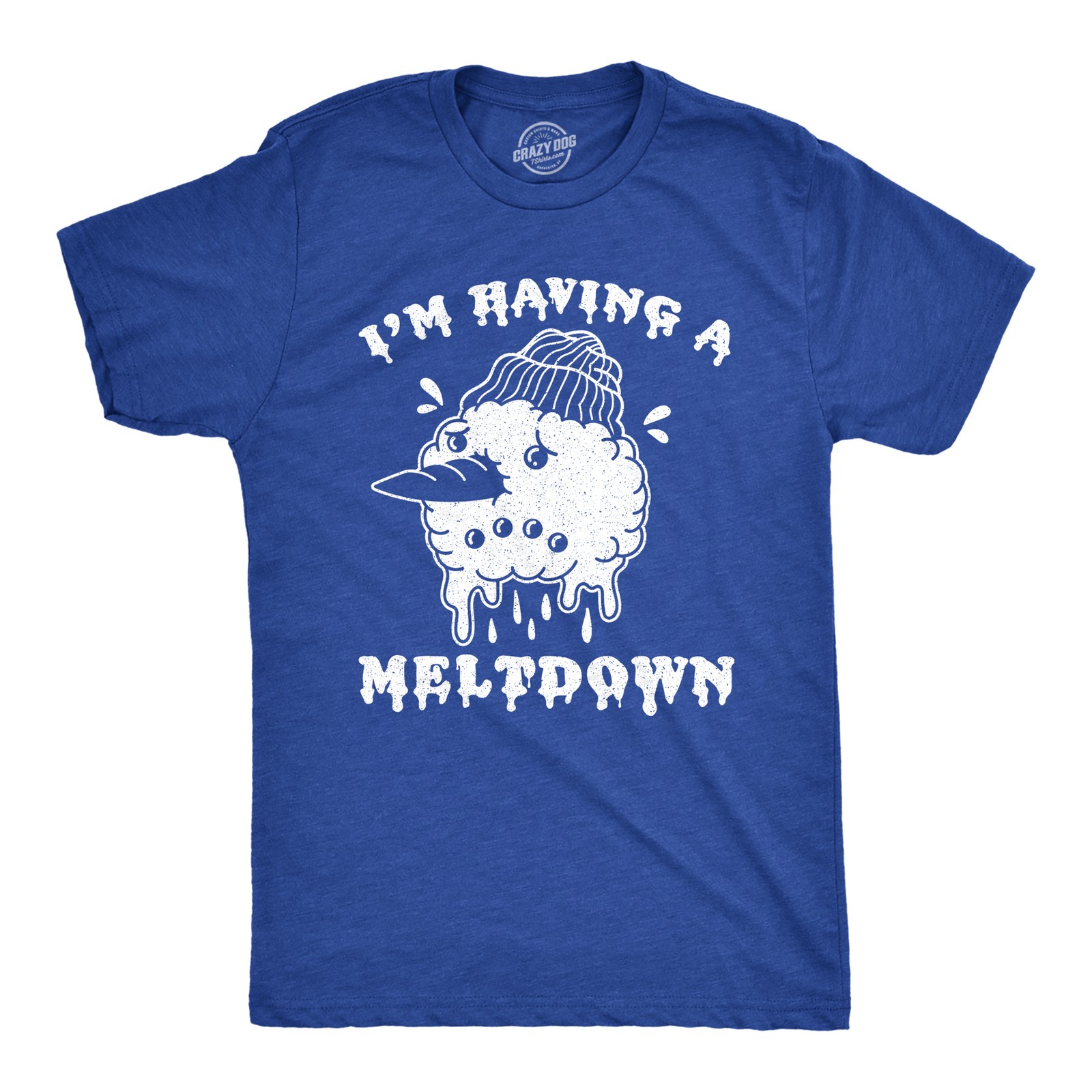 Mens I'm Having A Meltdown T Shirt Funny Winter Snowman Anxiety Novelty Tee gallery