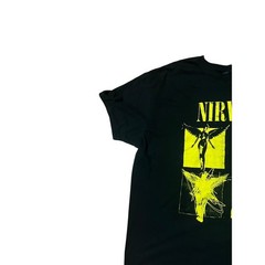 Nirvana T-shit 2xl In utero Black Angle Graphic yellow cotton Breathable, comfy