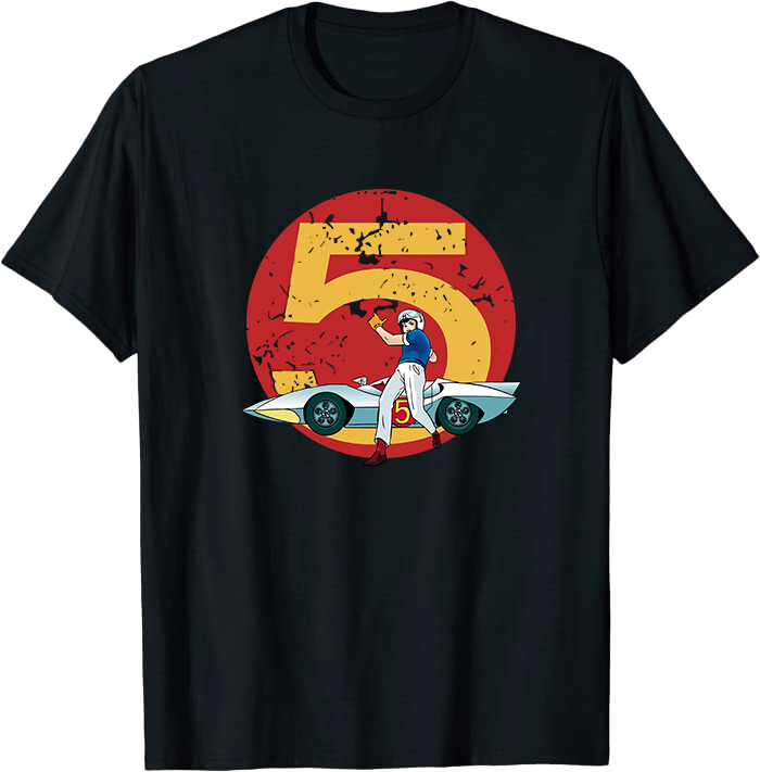 Limited Distressed Mach 5 Speed Racer Retro Classic Tee T-Shirt M-3XL Made US