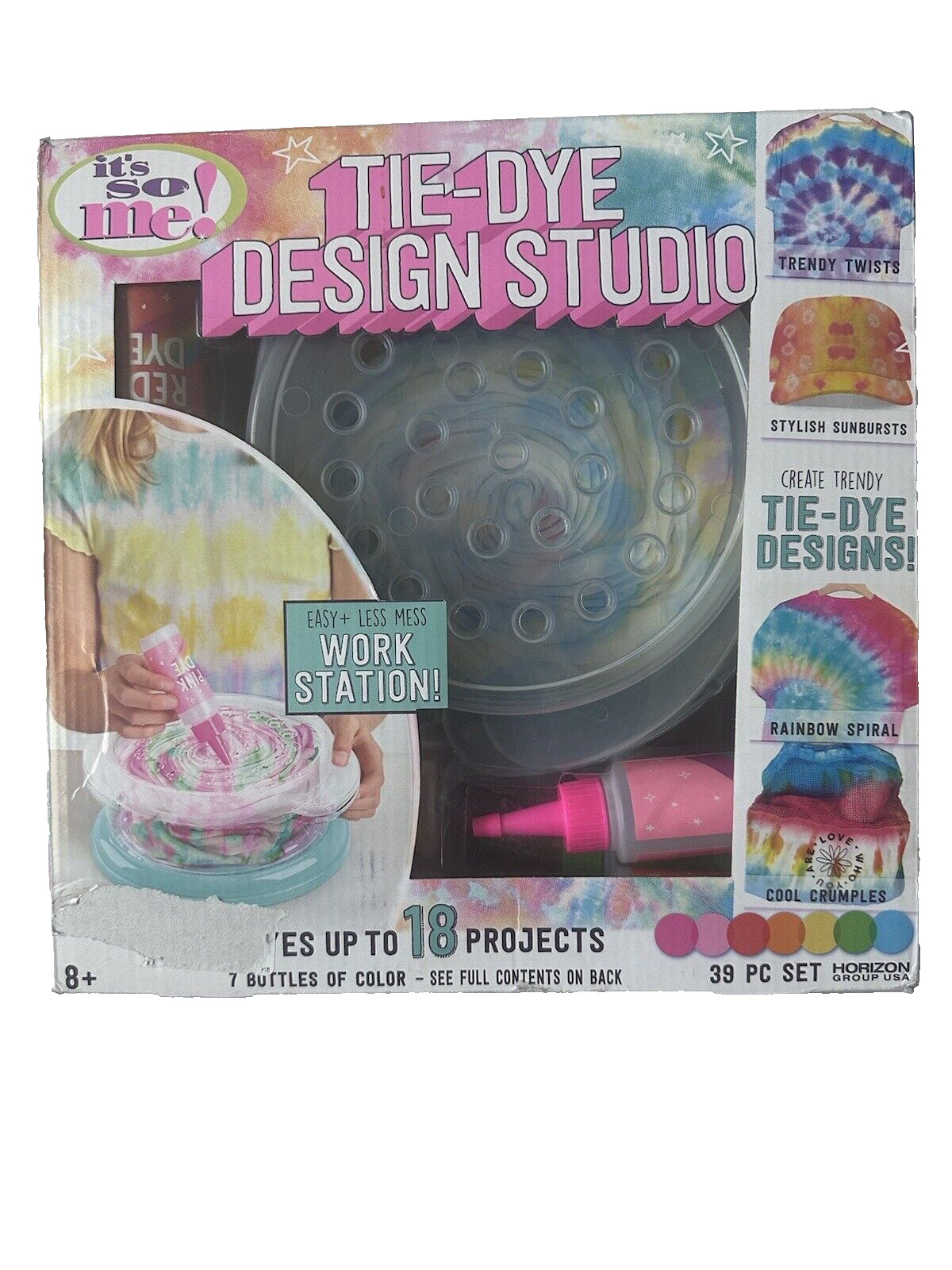Tie- Dye Design Studio T Shirt Dye Kit WORK STATION! 18 PROJECTS gallery