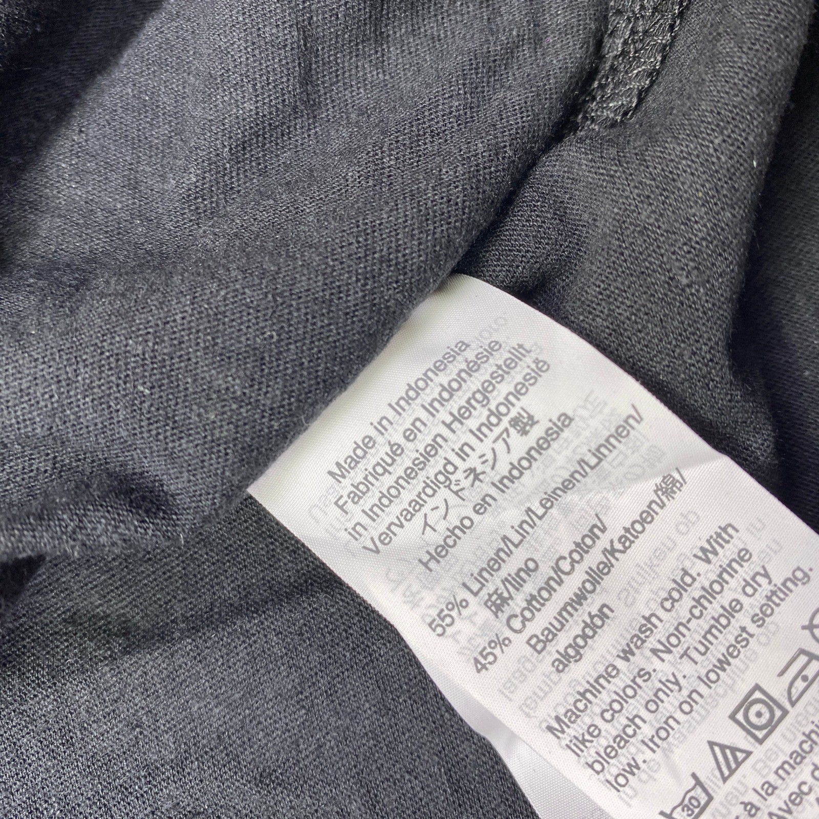 Madewell Linen Cotton Blend Short Sleeve T-Shirt Black AN485 XS Women Preppy gallery