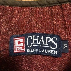 CHAPS Ralph Lauren Wool Knit Sweater Silk Blend Red M Japan