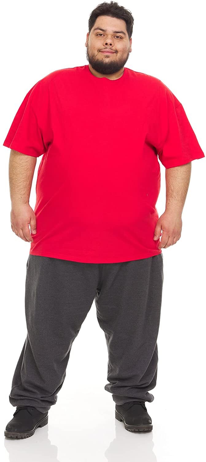 BILLIONHATS 4 Pack T-Shirts - Size 7X - Plus Size Men's Solid Colors Cotton gallery
