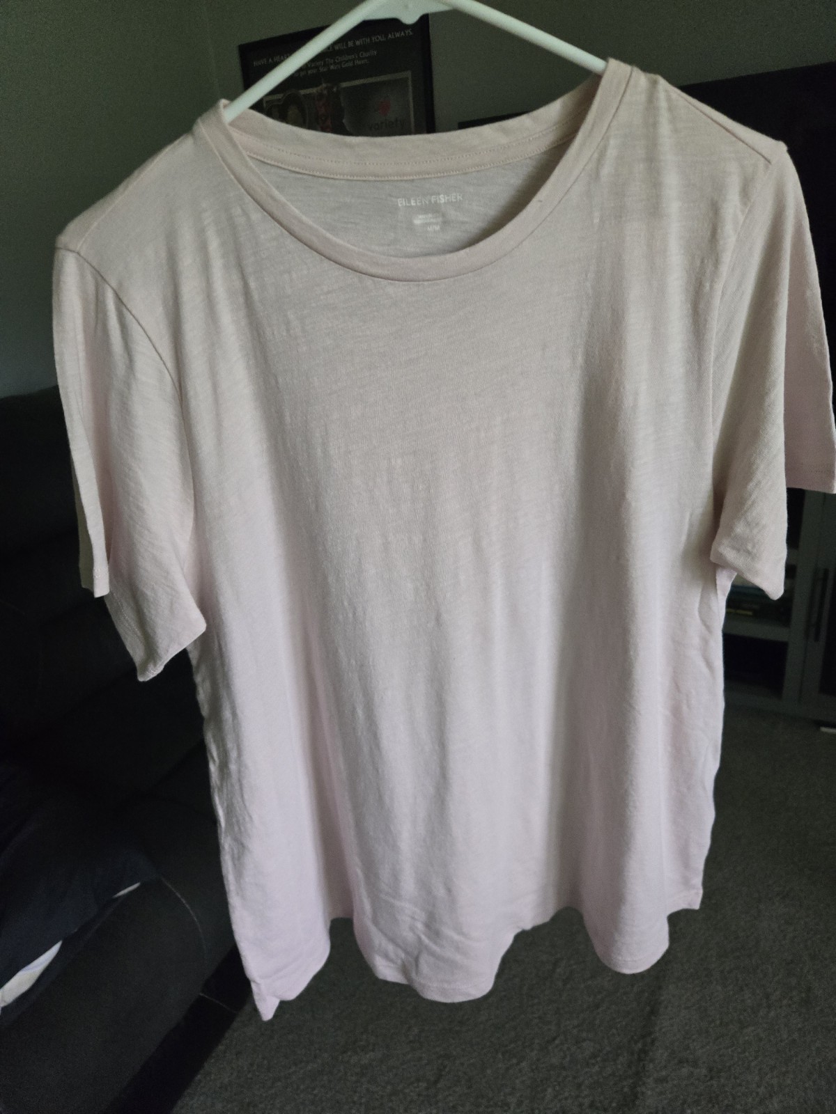 New Eileen Fisher Crew Neck Top Pink Womens Size M F2SOX-T5784M
