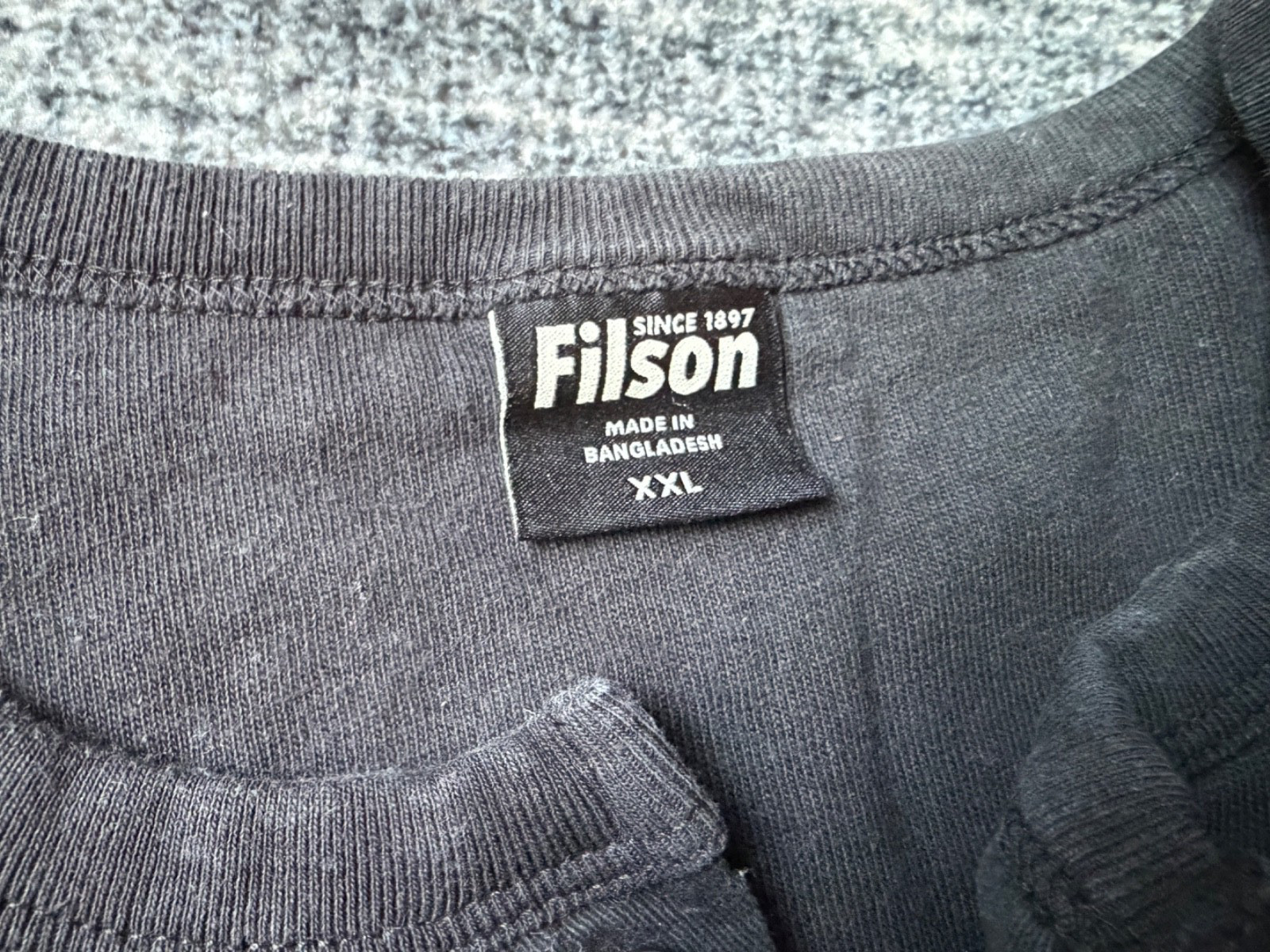 FILSON BLACK FRONTIER HENLEY SHIRT PULLOVER TOP SIZE XXL gallery