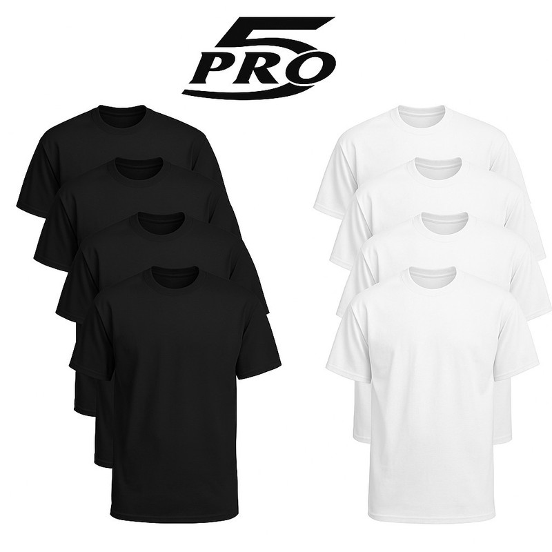 3 PACK Men’s  Pro5 Short Sleeve Plain T-Shirt Super Heavy Weight – S_3XLT