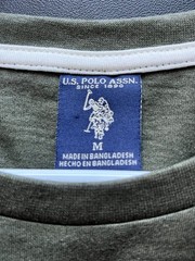 US Polo Association NWT Long Sleeve T Shirt Better Cotton Blend Army Green USPA