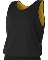 3 Pack Of A4 NF1270 Mens 100% Polyester 70-Denier Tricot Reversible Mesh Tank
