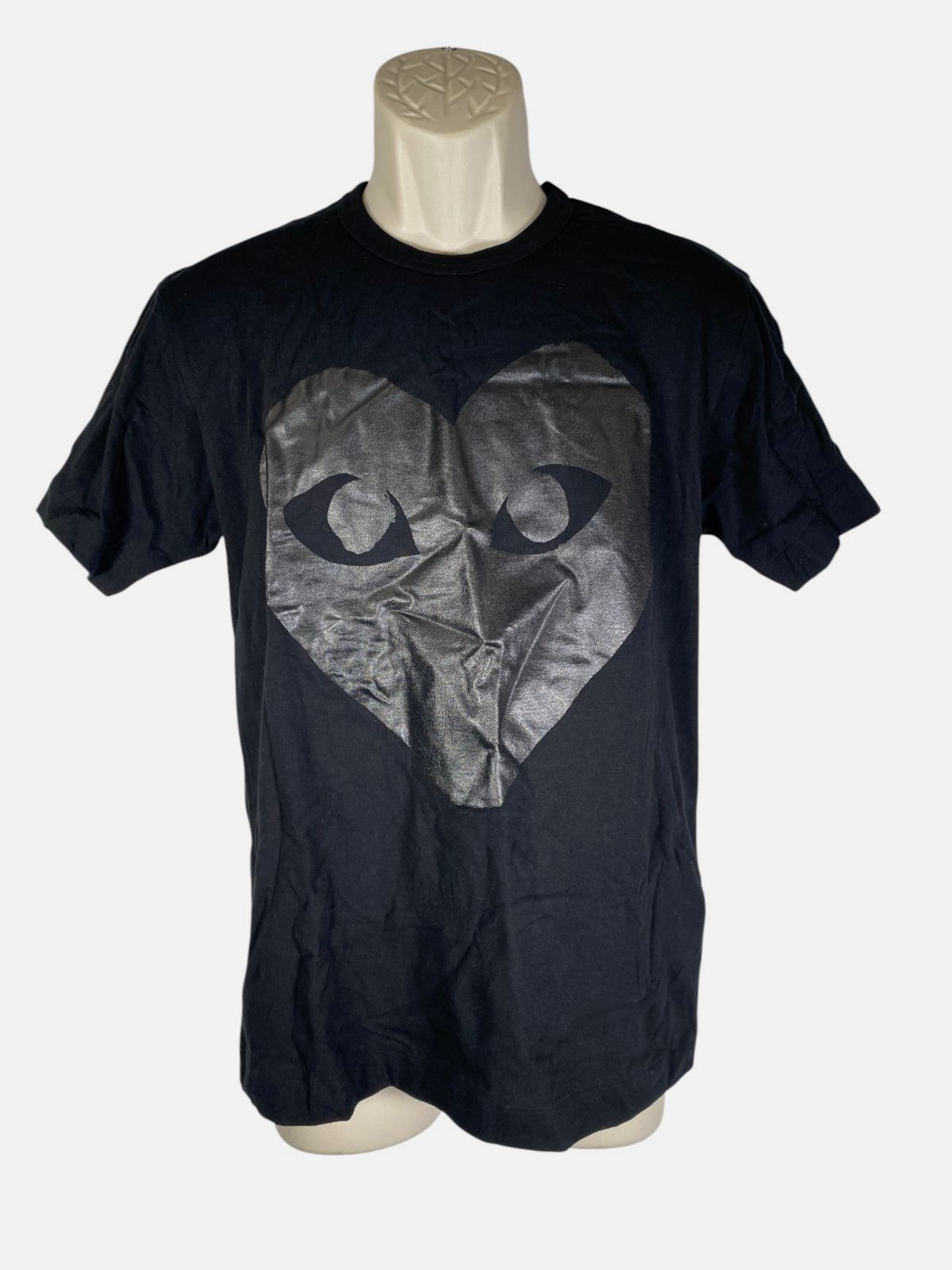 Comme Des Garcons Men's Black Vintage Large Heart Cotton Tee Size M gallery