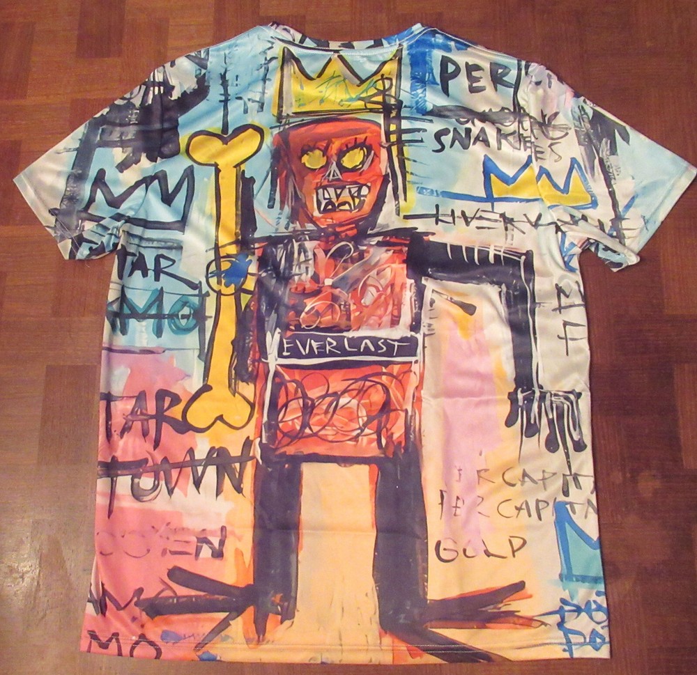 Jean-Michel Basquiat abstract art two-sided tee shirt size SMALL