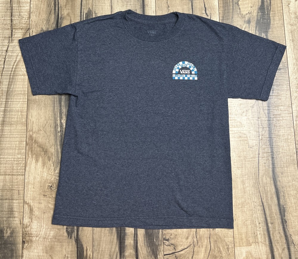 VANS Off the Wall Circle Checkered Logo Double Sided 1966 skate surf Street S