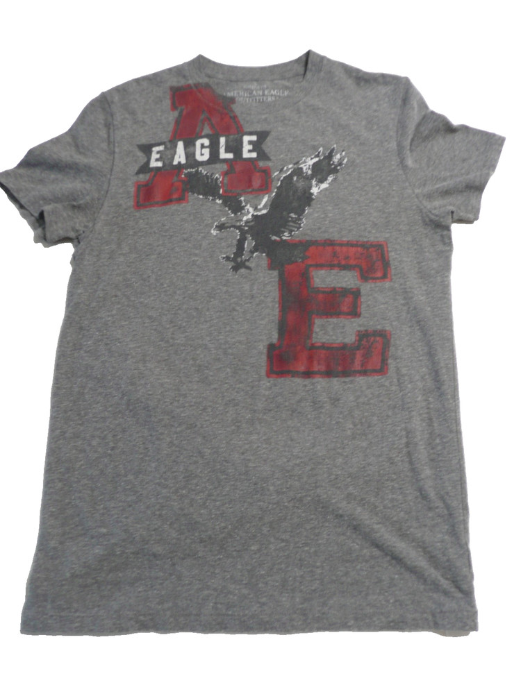 American Eagle Outfitters Graphic Print w/eagle flying T-shirt- Size S/P- flaws