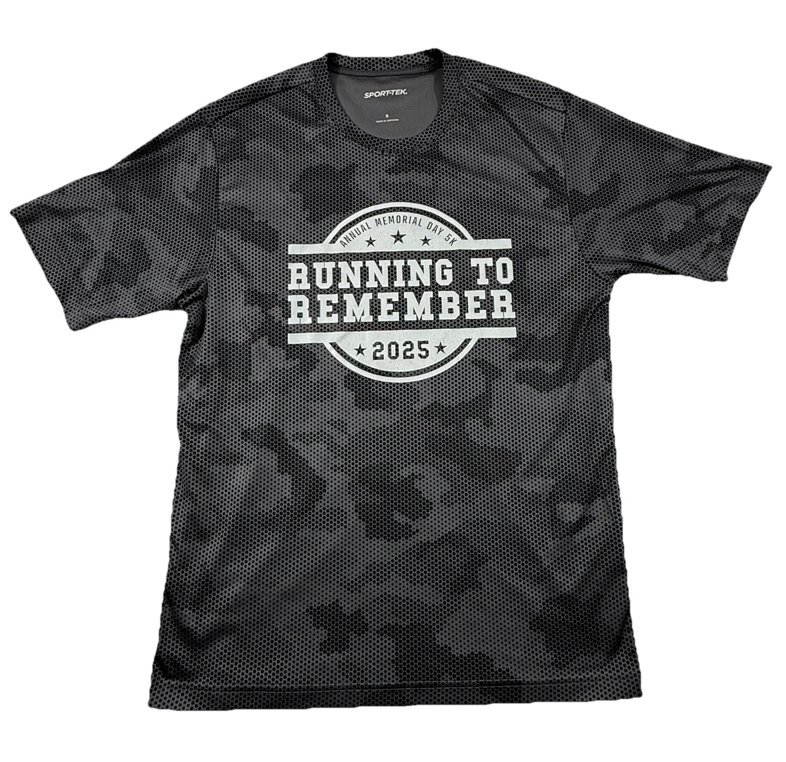 SportTek Mens T Shirt Small Short Sleeve Gray Black Annual Memorial Day Running. gallery