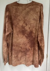 The Mountain Wolves Wolf Face Tie Dye Brown Shirt Mens L Long Sleeve T-Shirt