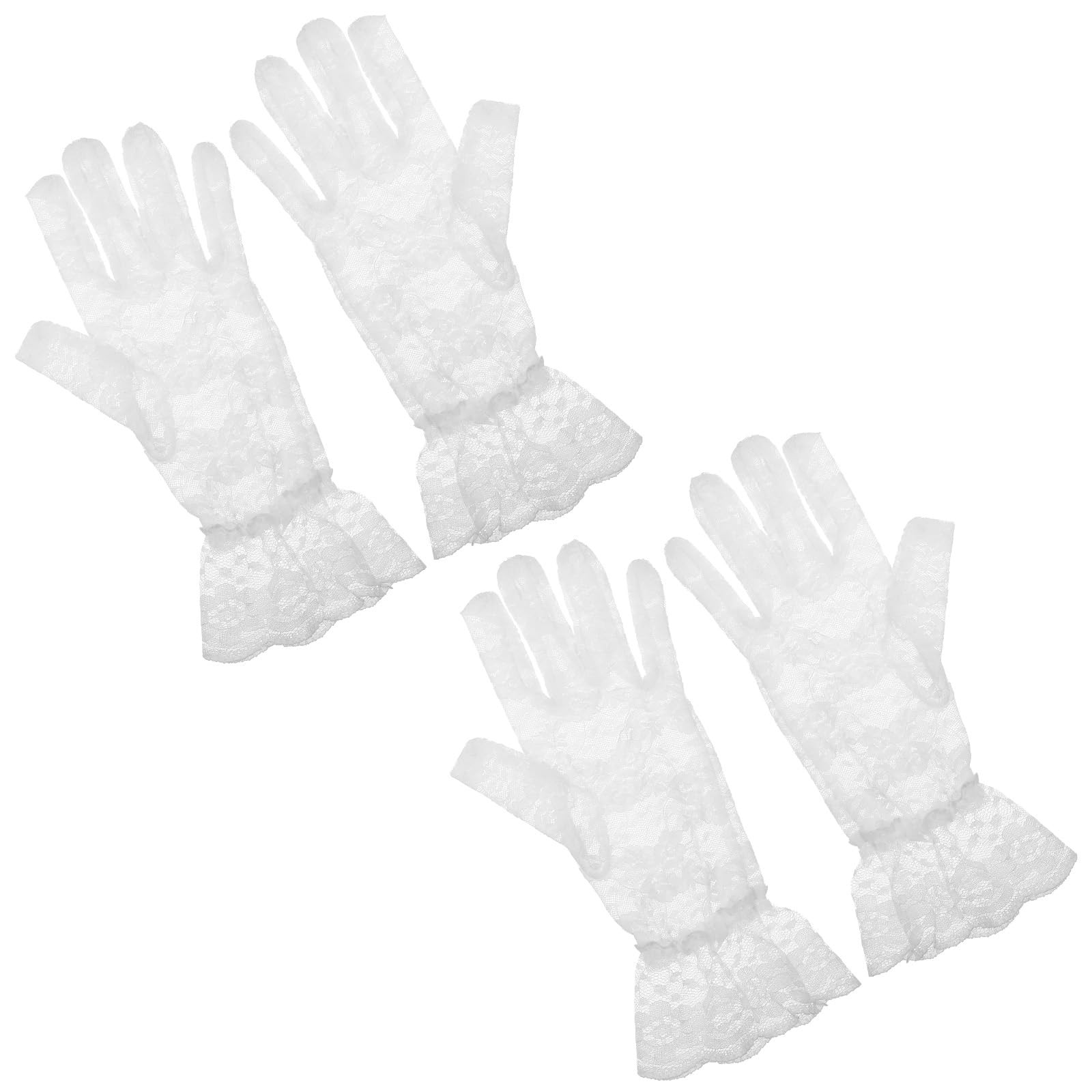 Gjinxi White Lace Gloves for Women Lace Floral Opera Tea Party Glove Short Vi... gallery