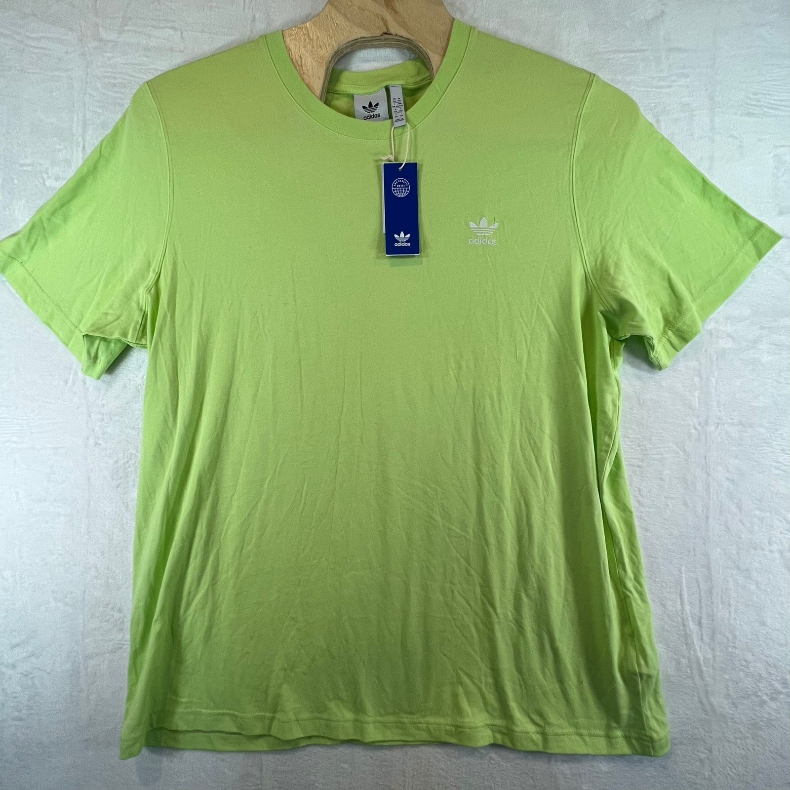 Adidas Essential Tee Mens 2XL Pulse Lime Green Trefoil Logo IL2520 NWT gallery